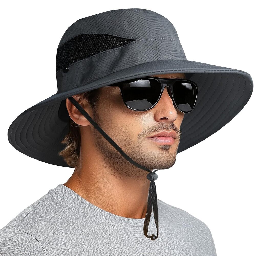 Sun Hats for Men Women Wide Brim Bucket Hat UPF 50+ Outdoor Beach Hiking